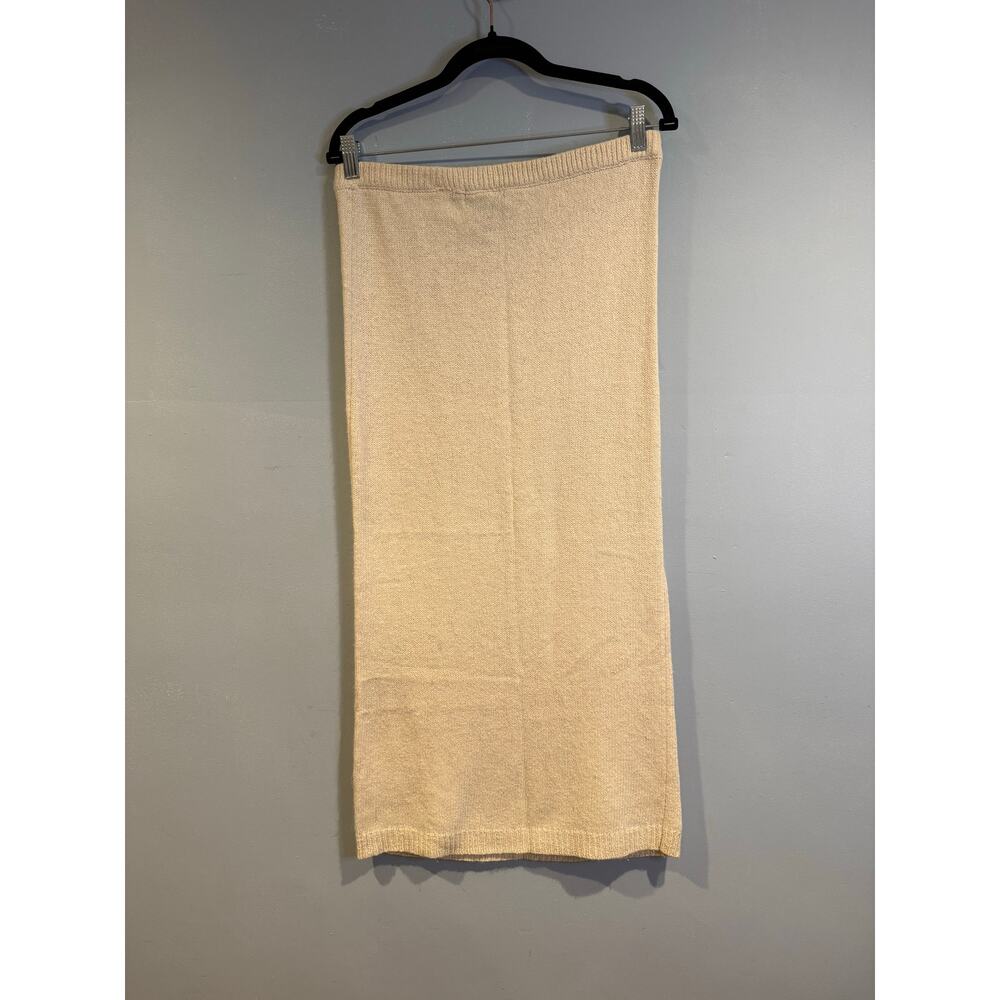 I.B. Diffusion Knit Midi Skirt Cream Silk Angora Blend Size S - Picture 2 of 3